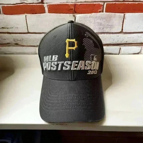 Pittsburgh Pirates MLB Authentic Strapback 2013 Post-Season Black  Baseball Hat - Picture 2 of 5